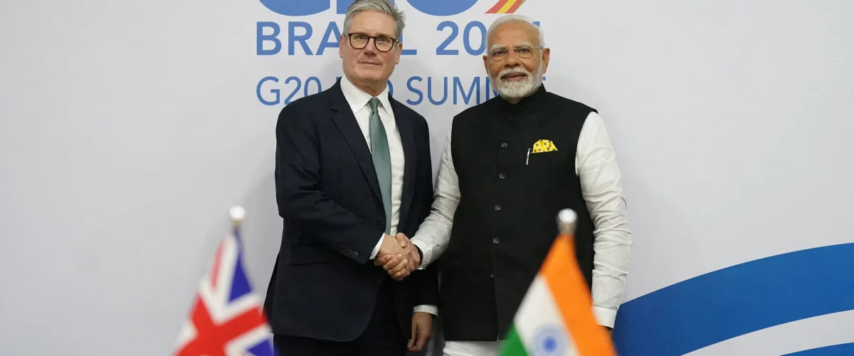 UK to resume free trade deal talks with India in 2025, focusing on strategic partnership and economic growth. [Image via Reuters]