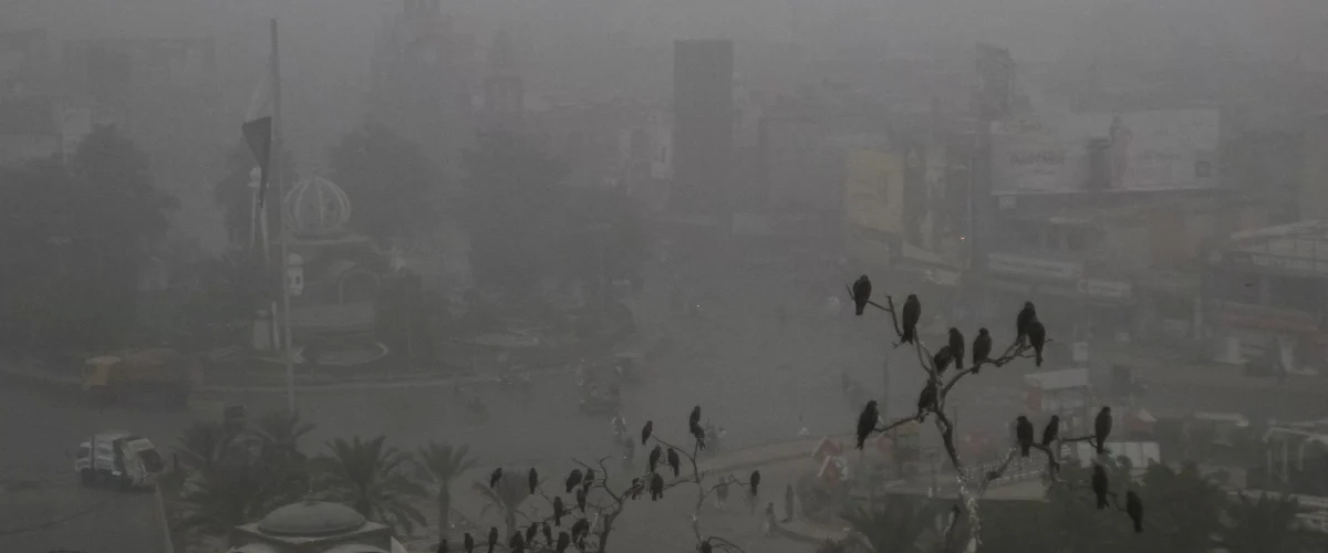 Punjab declares smog emergency as Muslims pray for rain; schools close, and strict restrictions imposed across province. [Image via Reuters]