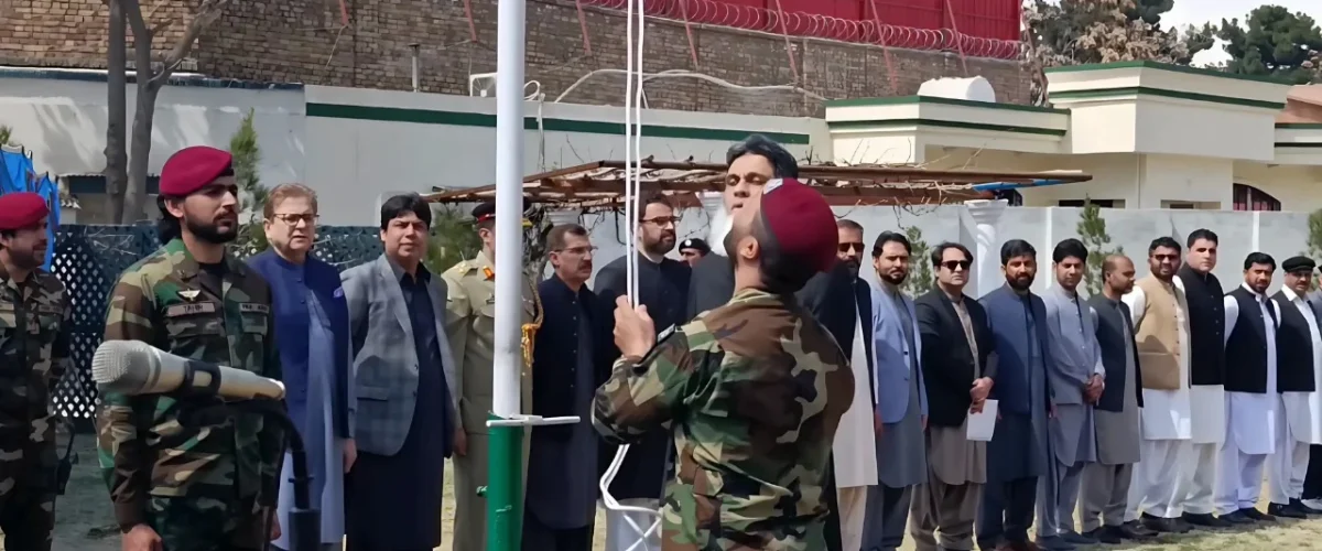 Ambassador Muhammad Sadiq, Pakistan’s Special Representative for Afghanistan, attended the flag-hoisting ceremony at the Pakistani Embassy as the Guest of Honor. [Image Credits: Ambassador Sadiq’s Office].