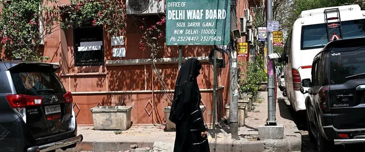India's new Waqf law sparks controversy, protests, and legal challenges over ownership of Muslim-donated properties. [Image via Getty Images]