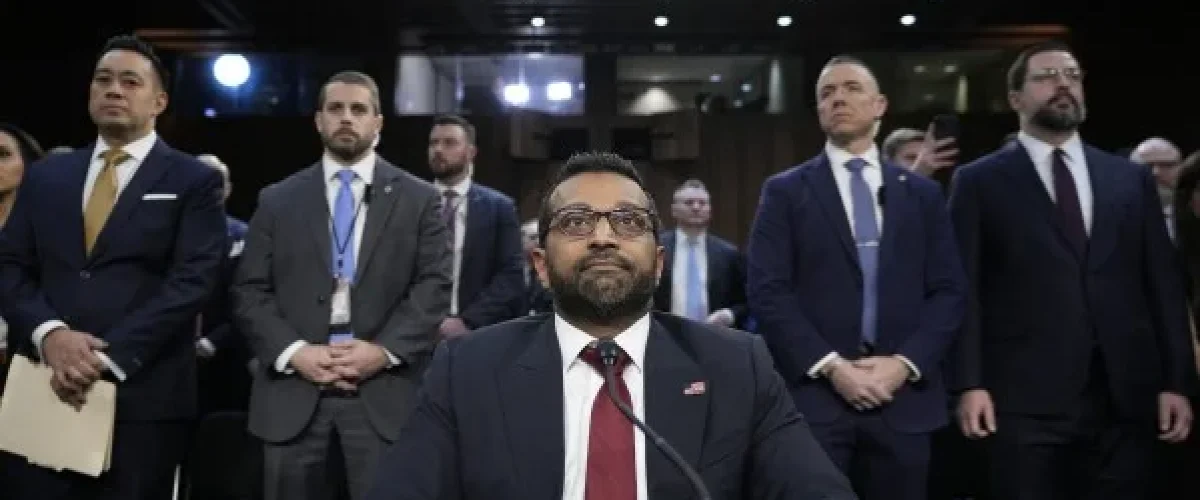 The Senate confirms Kash Patel as FBI director despite Democratic concerns over his ties to Trump and lack of experience. [Image via AP News]