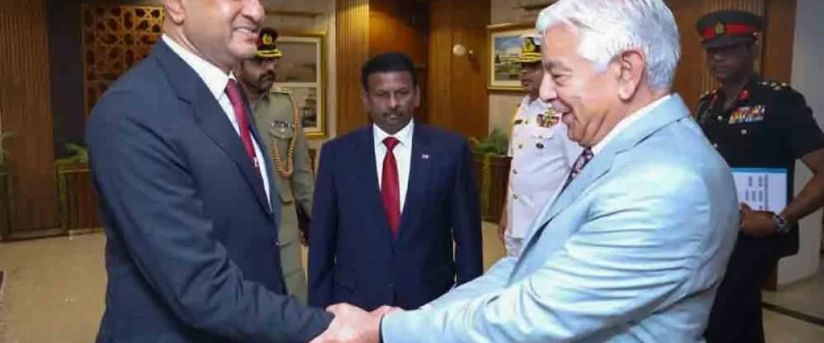 Sri Lanka, Pakistan hold 5th Defence Dialogue in Islamabad to boost ties, regional security, and defence cooperation. [Image via The Daily Mirror]