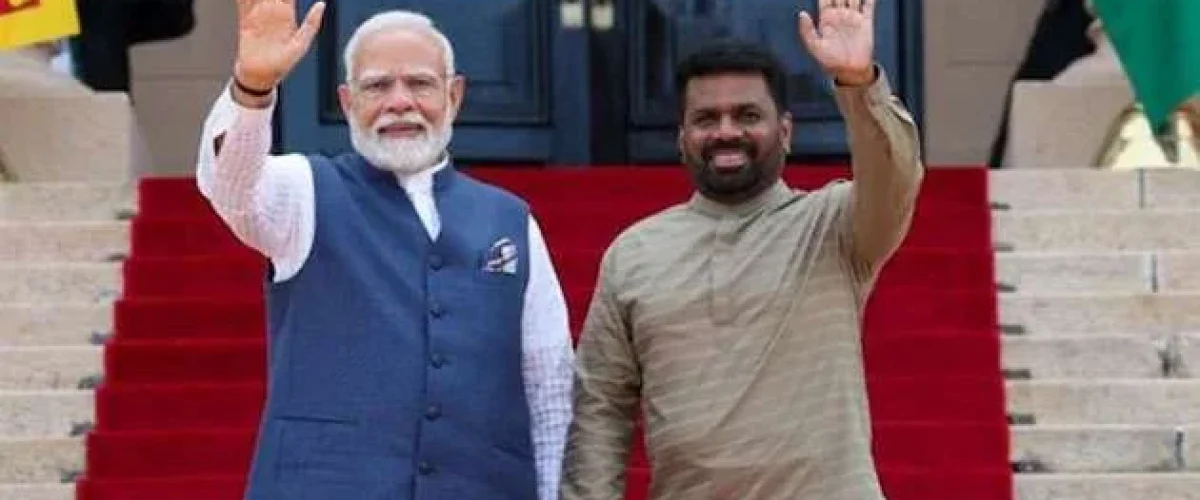 Sri Lanka and India enhance ties amid U.S. tariffs, focusing on defense, economy, and development projects during Modi's visit. [Image via Daily Mirror]