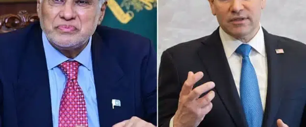 Foreign Minister Ishaq Dar and US Secretary of State Marco Rubio discuss bilateral ties, economic cooperation, and security. [Image via The Express Tribune]