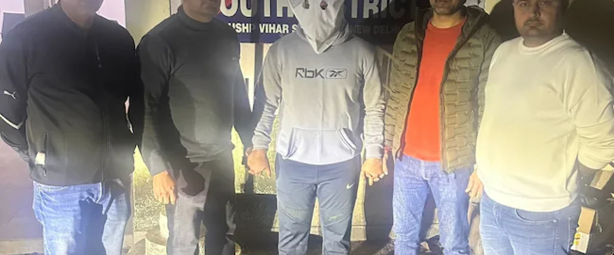 Delhi Police solved a murder case in Neb Sarai , revealing a son killed his parents and sister over a family dispute. [Image via NDTV]