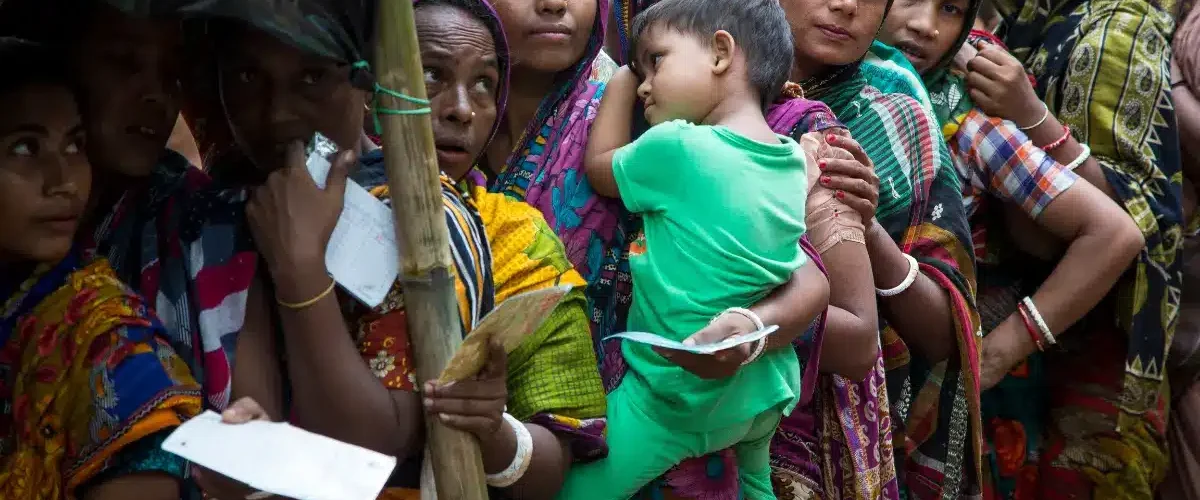 Rohingya Refugees in a camp