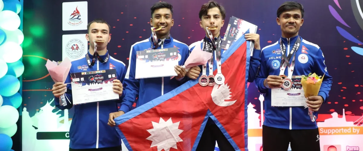 Nepal wins 12 medals, including one gold, at the South Asian Youth Table Tennis Championship held in Kathmandu. [Image via Nepal News]